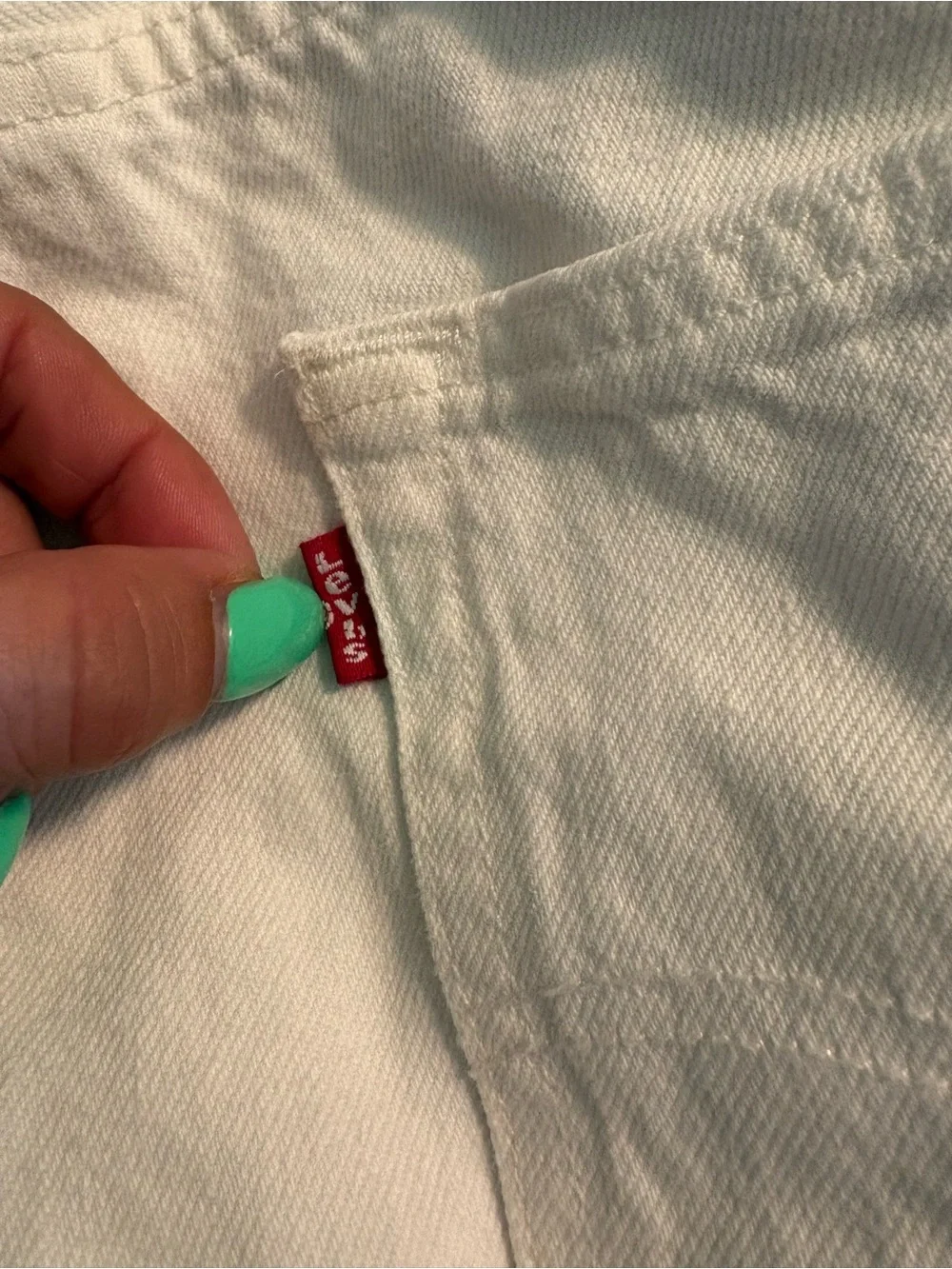 Levi’s 501 White Straight Leg Jeans Men’s 36x35 Button Fly Denim‎ Pants (1099)